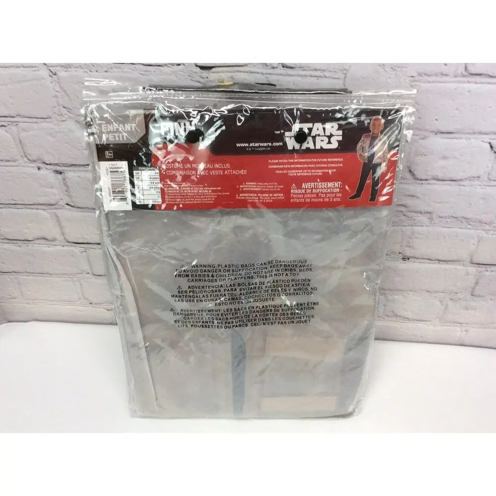 Disney Star Wars Finn Costume Boys Size S(4-6) Cosplay Theatrical Halloween NIP - Picture 9 of 9